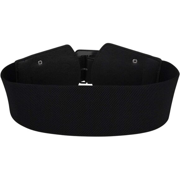 Women's Wide Leather Waist Belt Elastic Stretch Retro Buckle for Jeans Dresses - Picture 5 of 7